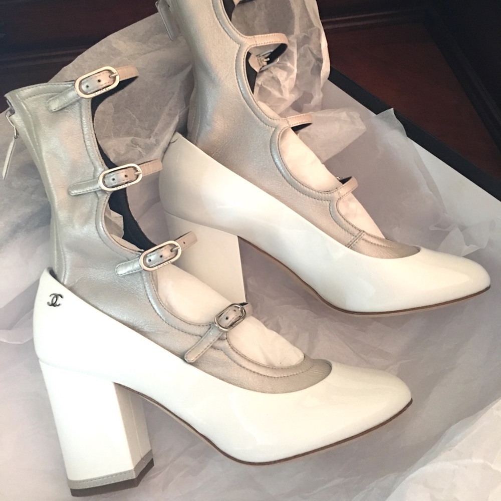 CHANEL NEW Authentic Gladiator Mary Jane Pumps!